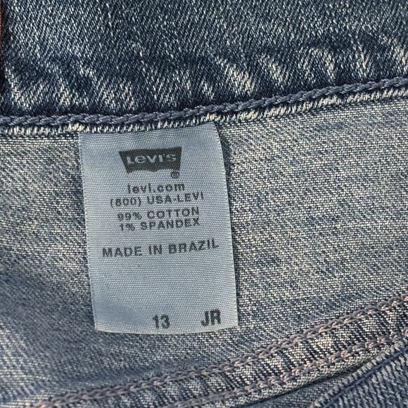 Vintage Levi's A-Line Denim Maxi Skirt - size 13 Juniors (Women's Medium) - Picture 4 of 5